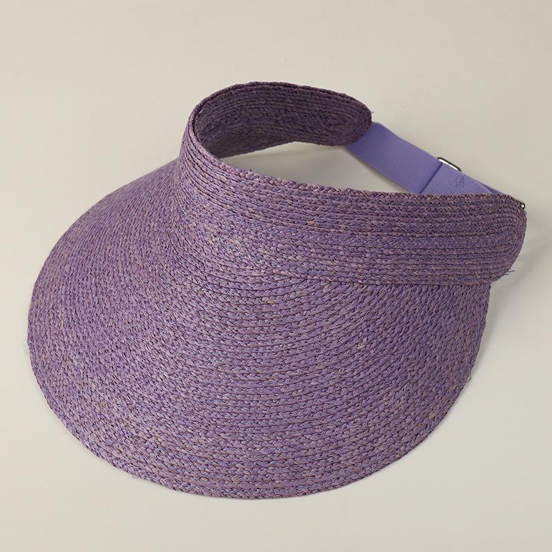 My Extreme Outdoor Activities Women's Beige Uspop Raffia Sun Visor Hat For Adjustable Rollable Wide Brim Summer Beach Hat 54-62Cm