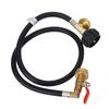 3FT Gas Refill Adapter Hose with Gauge and Valve 350PSI High Pressure QCC1 Connector 1lb To 20lb