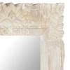 Bianco Specchio 80x50 cm Legno di Mango Massiccio