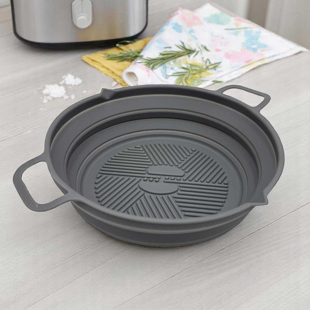 SILICONE INSERT FOR FRYER, FOLDABLE, ROUND, 19cm