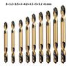 6Pcs Double-headed Double Ended Drill Bits Power Tool Hole Opener Portable Hole Drill Bit