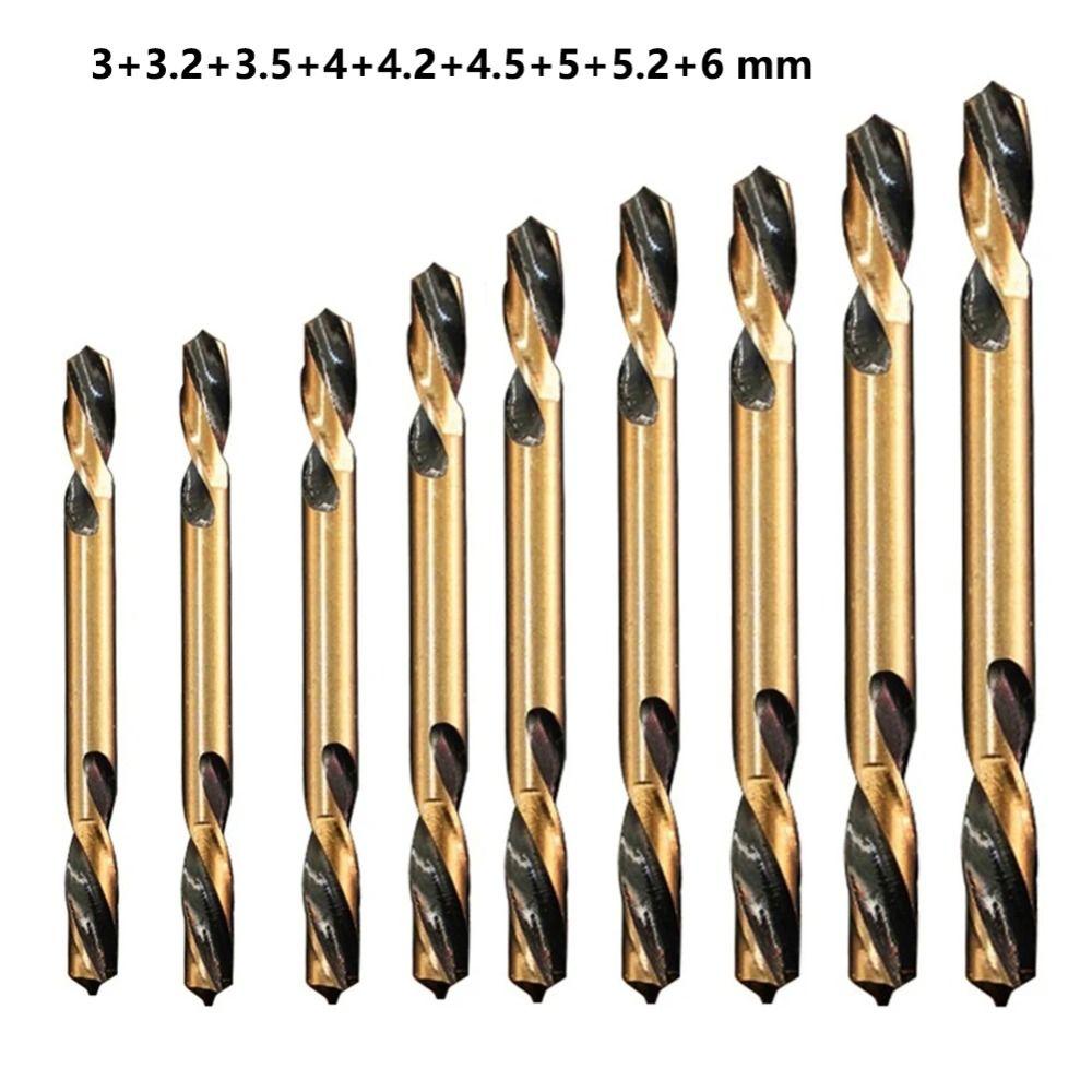 6Pcs Double-headed Double Ended Drill Bits Power Tool Hole Opener Portable Hole Drill Bit