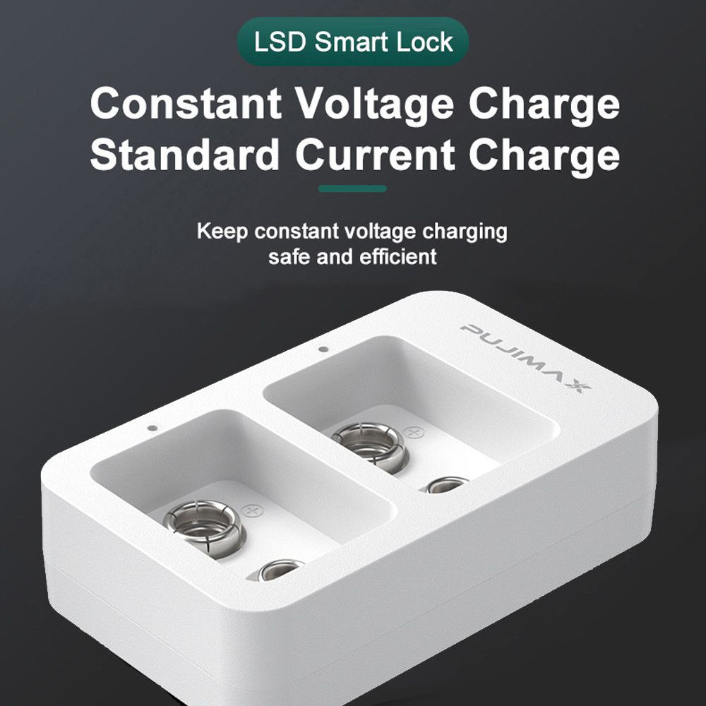 Universal LED Indicator Portable Intelligent Battery Charger 2 Slot Fast Charging Dock Adapter