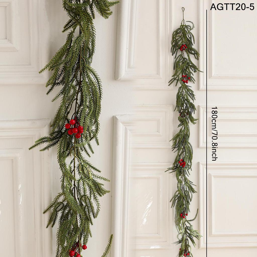 Artificial PE Rattan Leaves for Wall, Door, and Christmas Decor Vines