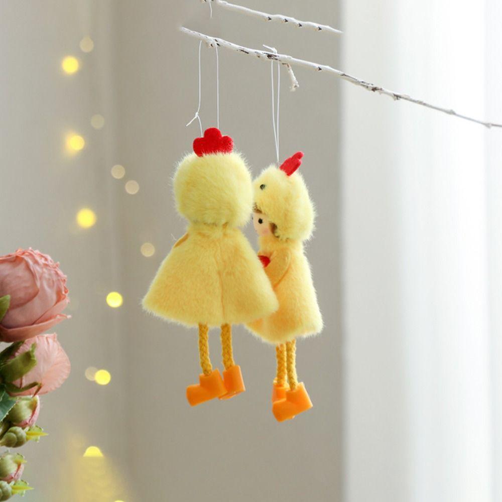 Chicken Angel Hanging Easter Plush Chicken Hanging Girl Doll Pendant Egg Pendant