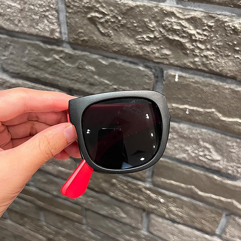 Kids Outdoor Foldable Sunglasses Baby Boys Girls Travel Goggle Shades Eyewear Vintage Square Frame Uv Sun Glasses For Childre