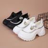 Fashion Fashion Glitter Decoration Casual Shoes Women 2025 Autumn Thick Bottom Mary Jane Shoes Soft Chunky Platform Sneakers