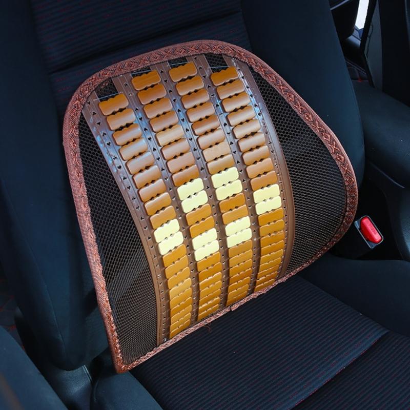 Breathable Bamboos Mesh Lumbar Backrest Cushion for Office Chairs and Vehicle Seat Prolonged Sitting Comfortable Driving