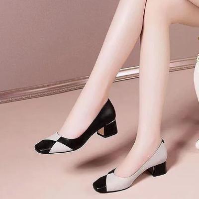 Sapatos femininas frauen nette süße multi farbe platz ferse schuhe dame klassische hohe qualität sexy party nachtclub pumpen a52