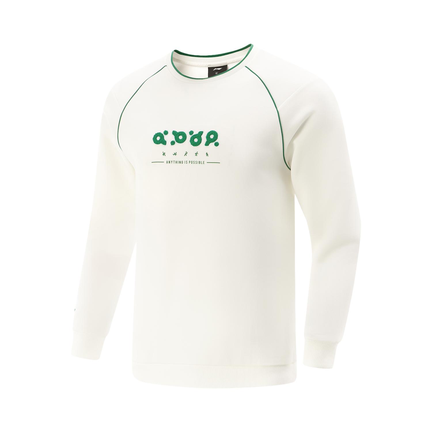 

Серия для настольного тенниса Li Ning Футболка с круглым вырезом, дышащая, универсальная, с длинным рукавом, унисекс, топы, молочно-белый AWDV773-2 M