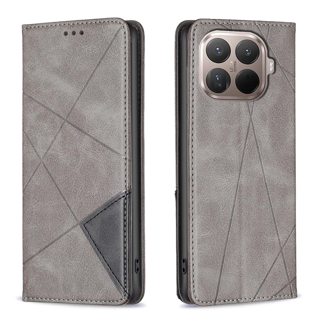 

Чохол для Xiaomi 15T Pro зі слотами для карток, геометричним візерунком, шкіряна кришка для телефону