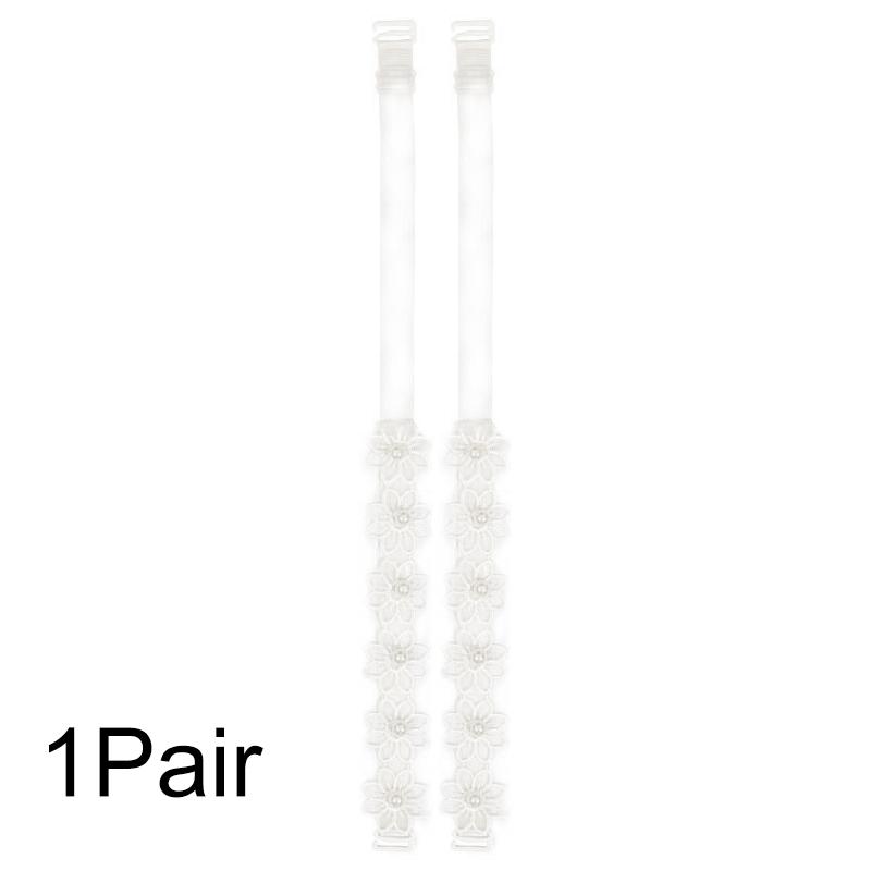 

1 пара бретелей для бюстгальтера, сексуальные пластиковые/кружевные, регулируемые, женские эластичные плечевые ремни, летний декор для платья с цветами