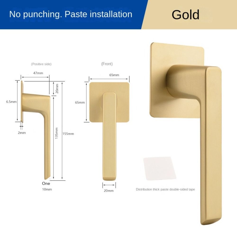 Новая дверная ручка из алюминиевого сплава Самоклеящаяся Ручка-кнопка без сверления Фурнитура Многофункциональная Ручка-руль для двери Шкафа