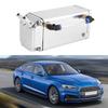 Square Aluminum Racing Oil Catch Tank Breather Can Reservoir Car Modified Accessories (Silver)