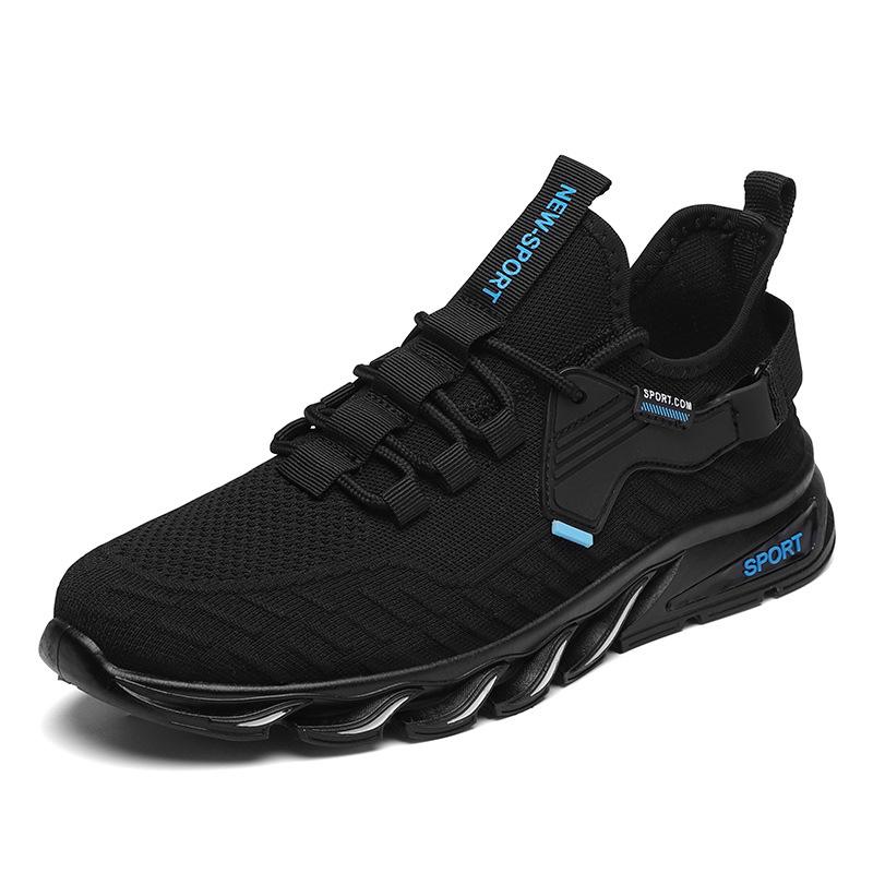 Trend fashion casual breathable fly-woven sports men's shoes 2025 summer light breathable men's trendy shoes 2025