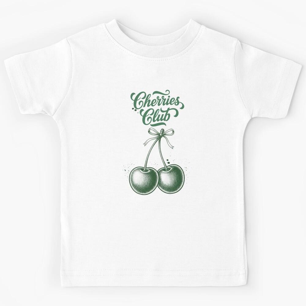 Retro Green Cherries Kids T-Shirt 110