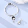 Original 925 Sterling Silver Charm Bead Openable the Holy Bible Pendant Fit Original Bracelet For Women Men DIY Jewelry Gift