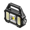 High-Power Waterproof Solar LED Camping Flashlight with Multifunctional COB