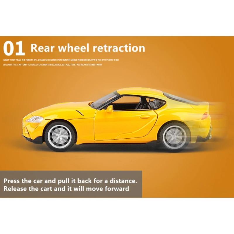 Diecast 1/32 Alloy Model Cars Toys Toyota Supra JDM Miniature Dream Supercar for Children Collectible Gifts Metal Vehicles Boys Hottoys