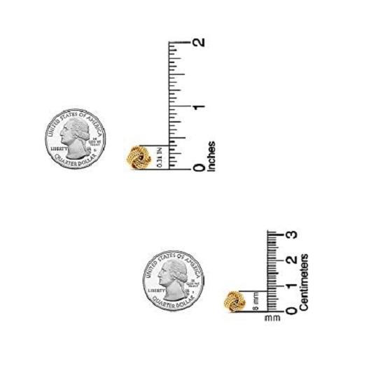 LeCalla 925 Sterling-silver Gold Plated Knot Stud Earrings for Women & Girls