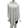 2023 Women's Hooded Tassel Cape Shawl - Plus Size, Solid Color, Loose Fit