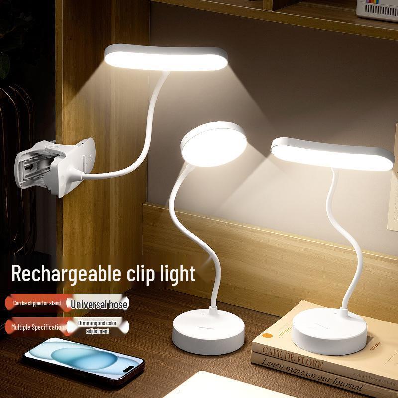 Multi-color Eye Protection Clip-on Desk Lamp with Touch Charging and Long Battery Life