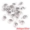 11x8mm 30pcs Antique Silver Plated Gold Colors Rhodium Swirl Handmade Charms Pendant:DIY for Bracelet Necklace