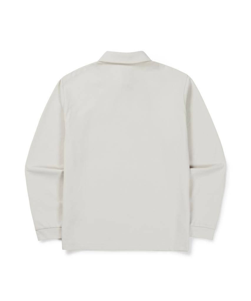 SNOWPEAK APPAREL Quick-Dry Polo Long Sleeve T-Shirt (S26Fmfps10) Stone Gray