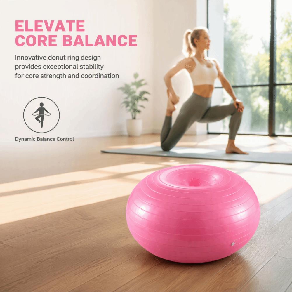 With Inflatable Pump Donut Yoga Ball Workout Ball Stability Exercise Ball Core Workout