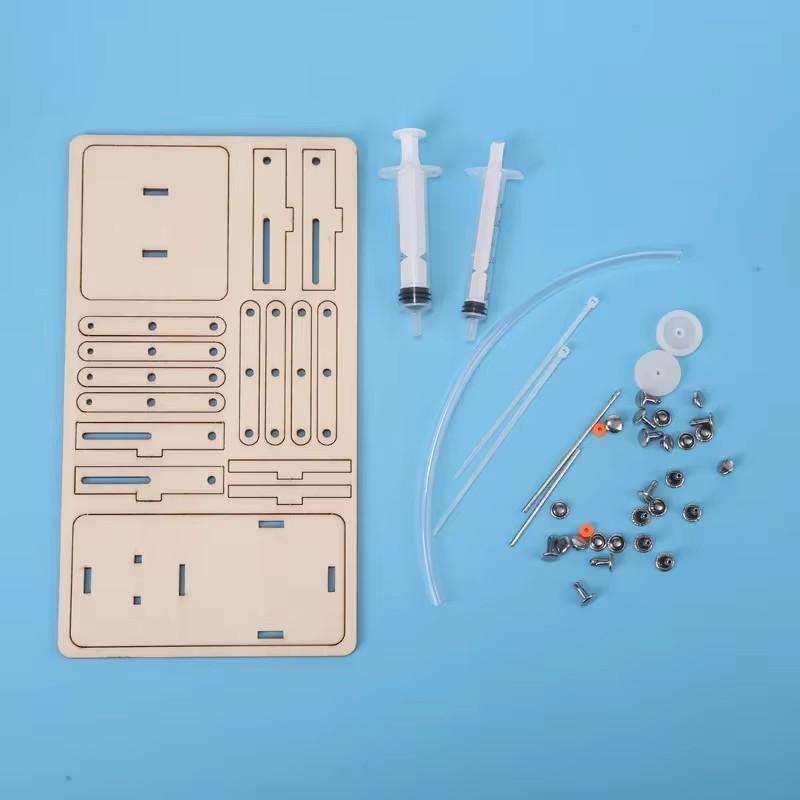 Hydraulische Hebebühnenkran Modell Bau Kinder DIY Puzzle Wissenschaftliches Experiment Spielzeug Erfindungen STEAM Lehrmittel