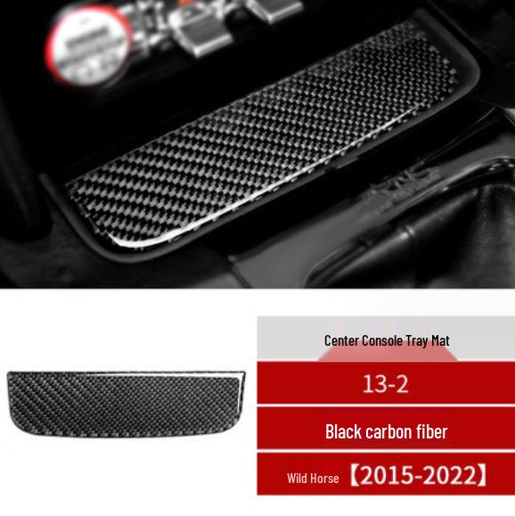 Ford Mustang Kohlefaser Interieur Zierleisten-Set: Konsole, Lenkrad, Schalthebel, Lüftungsdüse