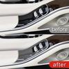 Car Door Window Glass Lift Panel Cover Carbon Fiber Texture Trim For Mercedes Benz S Class W223 -24 LHD Interior Accessories