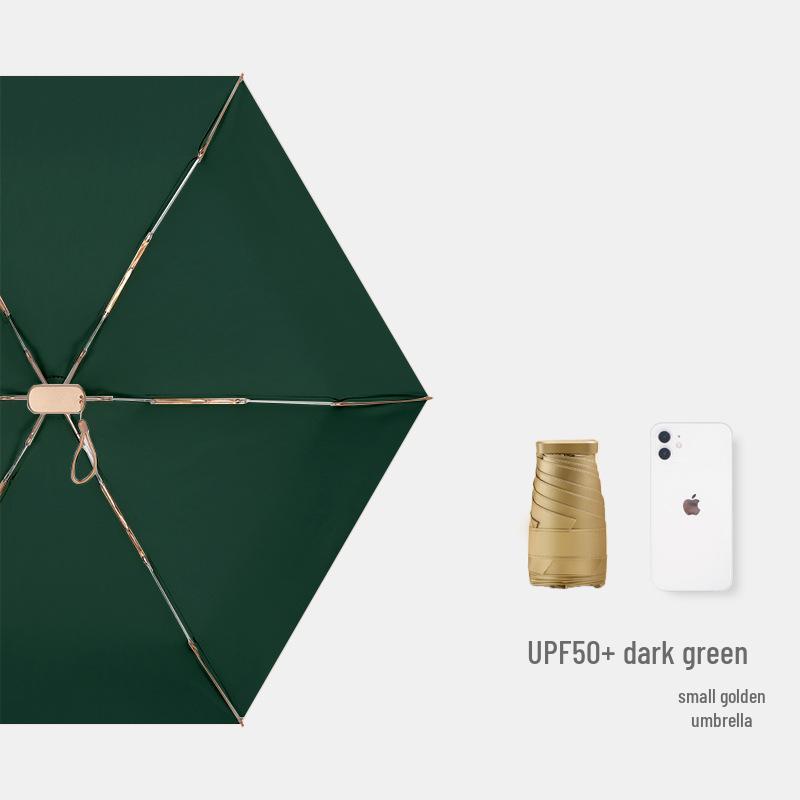 Women's Compact Sunscreen Mini Folding Umbrella - Travel-Size, Rain or Shine, Customizable Design