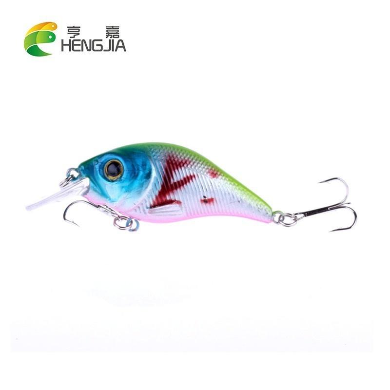 6pcs HENGJIA Crankbait with Rattles 7.5cm 12g Quality Plastic Fishing Bait Bass Pike Jerkbait 6pcs