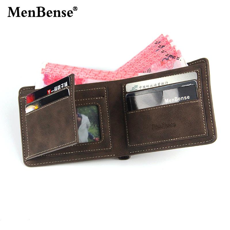 Schoolbag New Men's Wallet Matte Fashion Casual Multi-card Position Men's Wallet Wallet Wallet Short Pu Three-fold Wallet