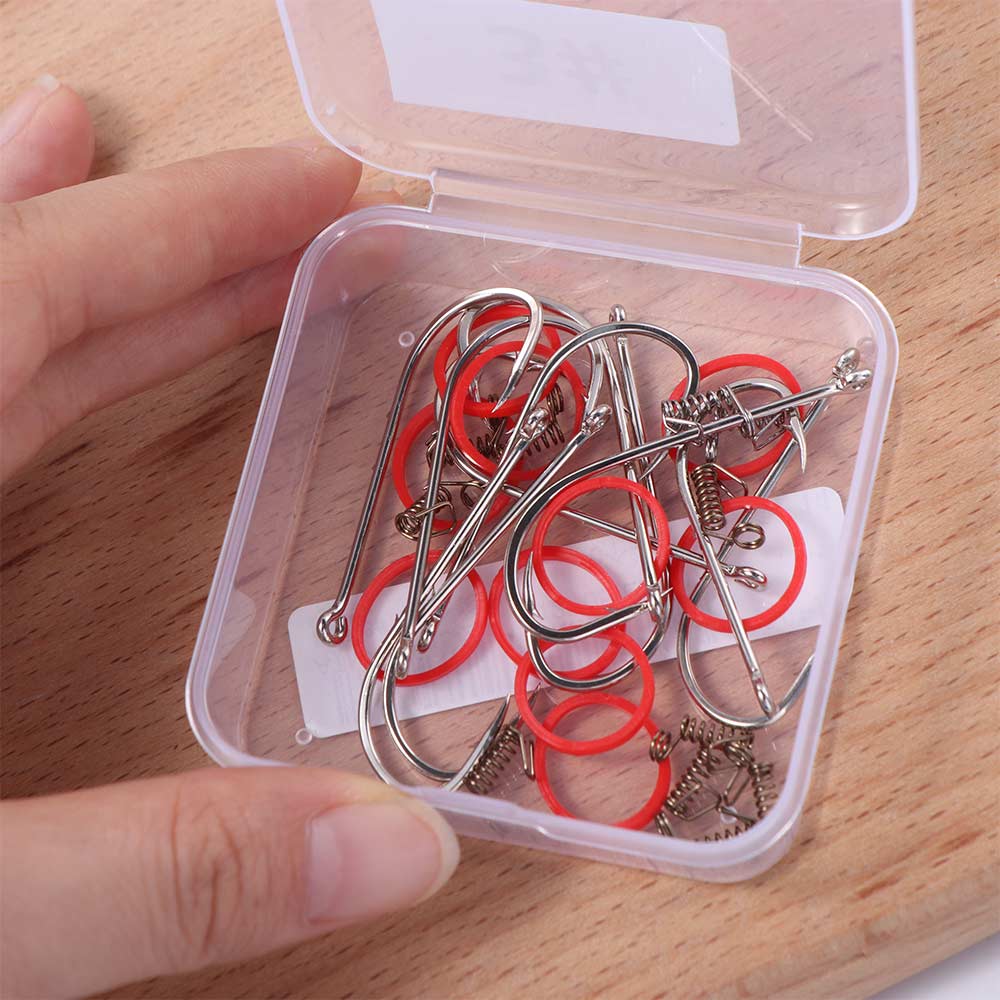 Single Hook Fishing Fixed Hooks Hanging Spring Barbed Fishhook  Catfish Bass