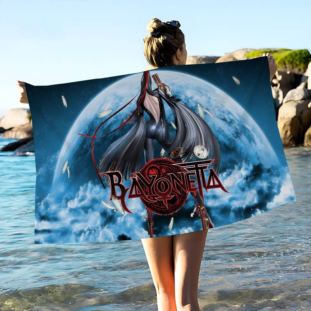 Game Bayonetta Microfiber Beach Towel Absorbent Quick Dry Soft Yoga Swimming Resort Mountain Climbing Towel