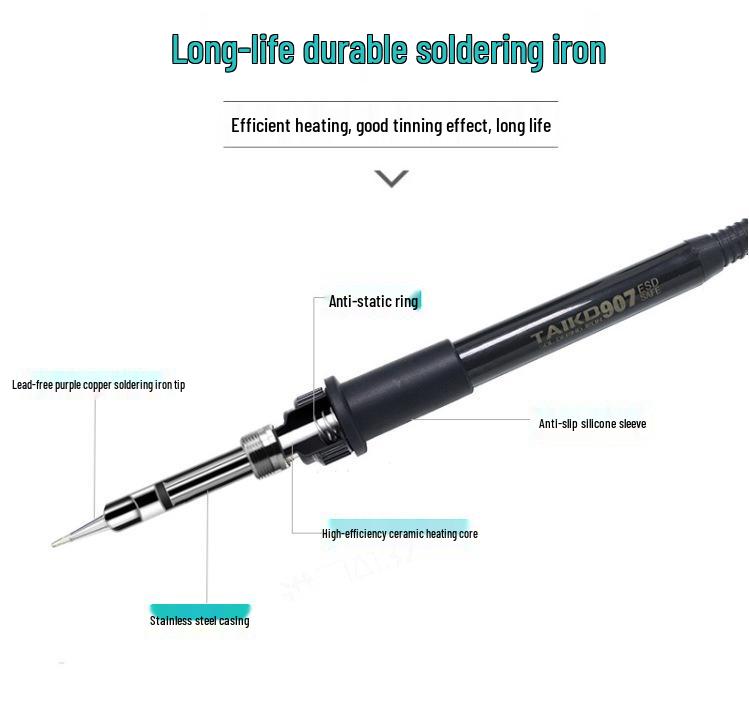 Tek TK8786D Dual Digital Soldering Station with Two-in-One Hot Air, Detachable Tip, and Auto Sleep