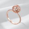 Hollow Round Ball Ring For Women Fashion  Rose Gold Color With Natural Zircon Accessories Unique Everyday Jewelry