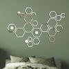 24pcs Hexagon 3D Mirror Wall Stickers Bedroom Creative Self Adhesive Decoration Honey Comb Waterproof Stickers Home Decor