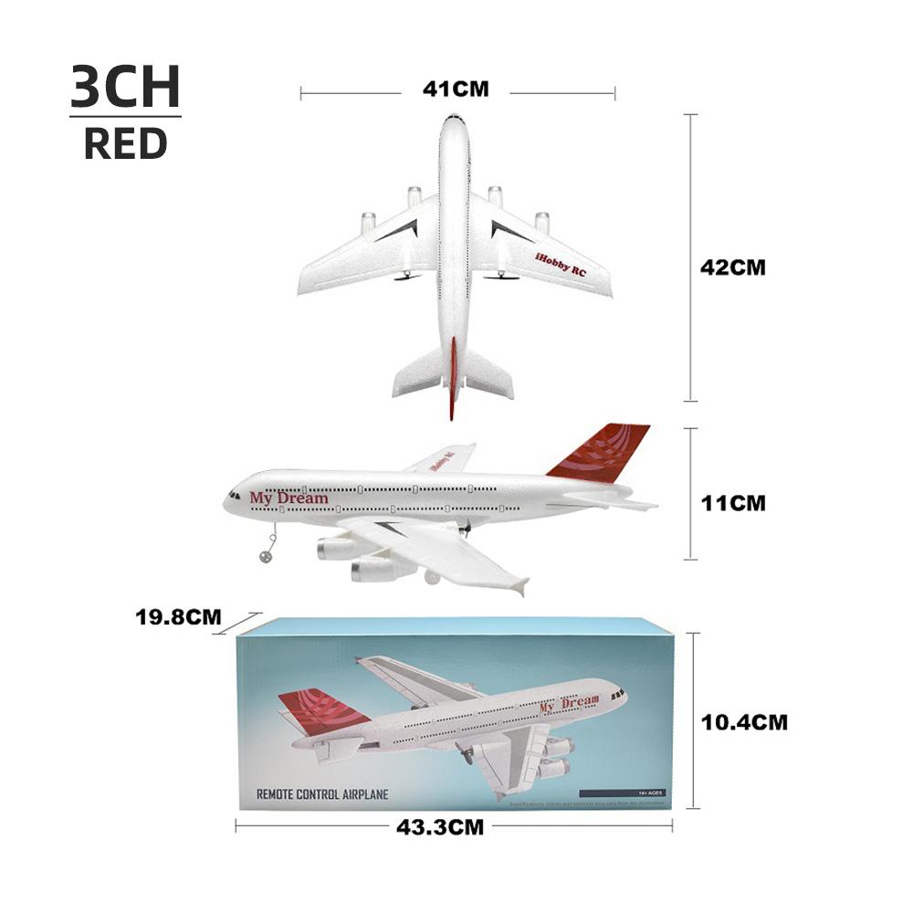 Non-Toxic 3Ch 2Ch A380 Rc Plane Glider Airplanes Remote Control Foam Aircraft Fixed Wing Aircraft 6 Gyroscope Model Airplane Toys Hobbies