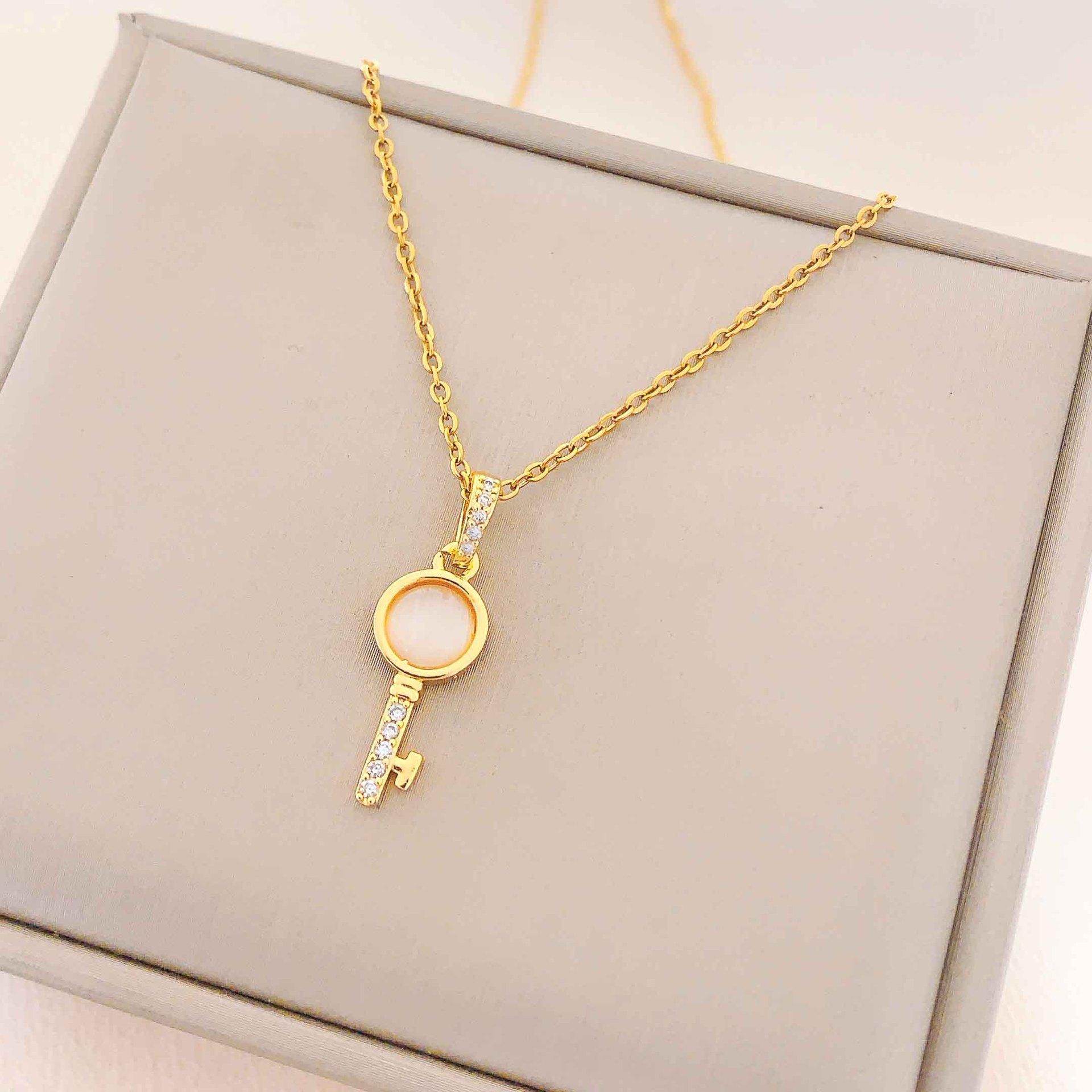 

Ожерелье Женское Не Теряет Цвет Летнее Маленькое Милое Темпераментное Ожерелье Из Титановой Стали Расширенное Чувство Ювелирных Изделий Простая Цепочка На Ключицу