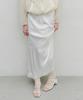 Enor Satin Lace Maxi Skirt - Ivory