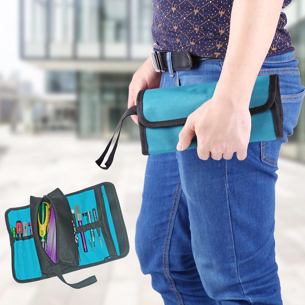 Electrician Tool Holder Electrician Bag Foldable Professional Electricians Tool Storage Holder Roll Bag Convenient Organizer