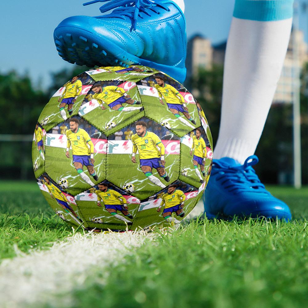 1pc Global Soccer Stars Size 5 Football Soccer Balls, Competition Sport Football Indoor And Outdoor Training Ball.Q702026