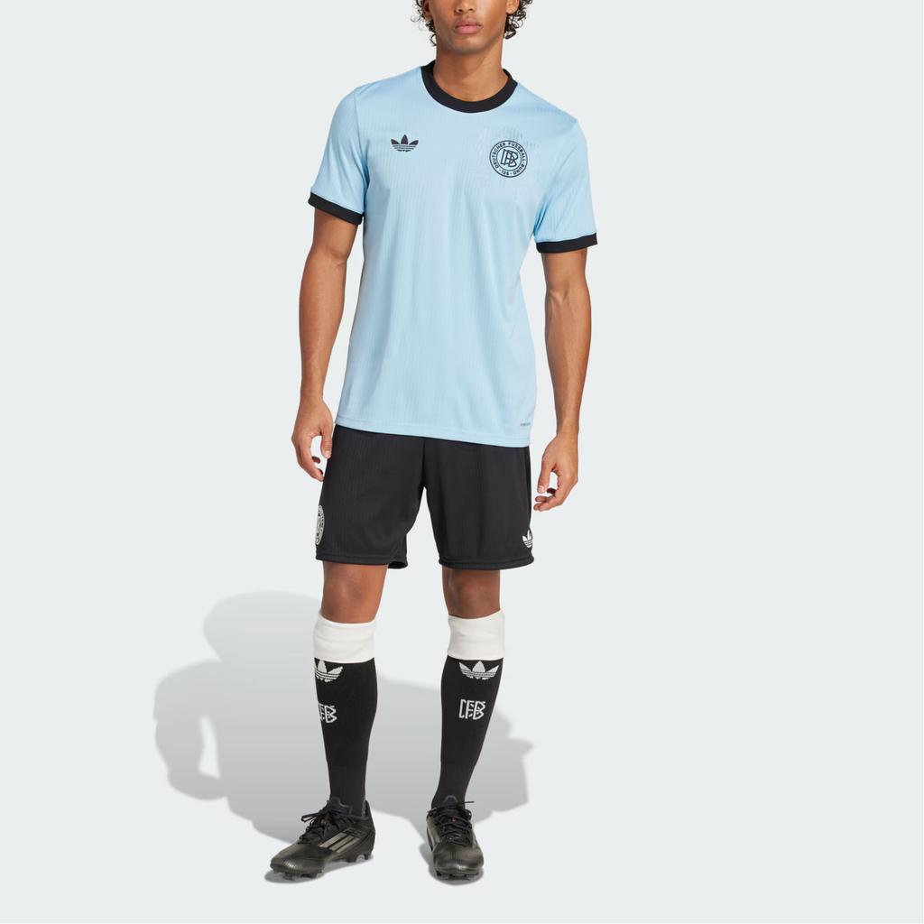 Adidas Originals Anniversary Germany Football Association 125th Anniversary Series Quick-Dry Crew Neck Pullover Short Sleeve Football Shirt JY1315