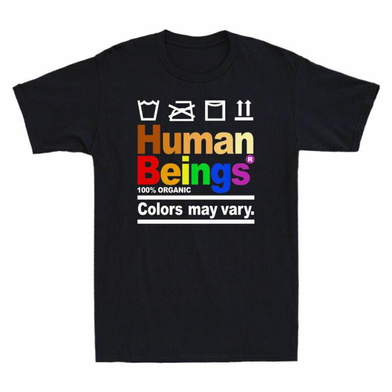 Human Beings 100% Organic Colors May Vary Shirt Funny Gift Men s Cotton T-Shirt XXXL