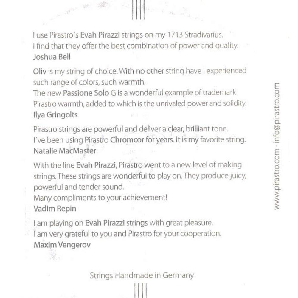 Pirastro Gold Violin Strings EADG Set E String Ball