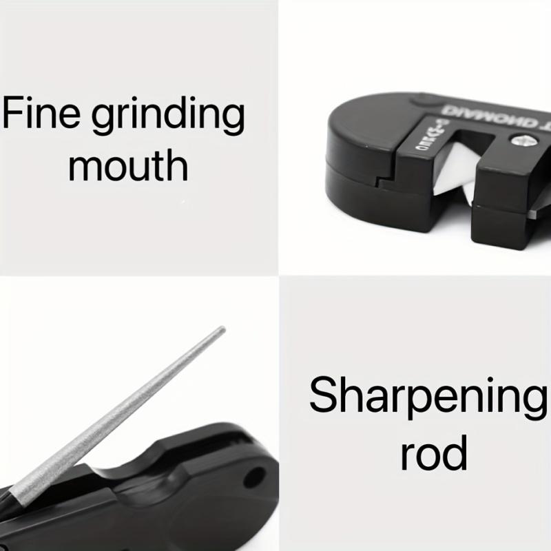 1pc Knife Sharpening Tools, Portable For Outdoor Use, Multifunctional Whetstone, Tungsten Steel Sharpener, Sharpening Rod