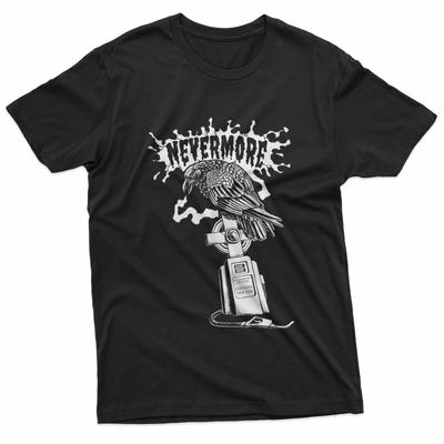 Nimmermehr Rabe Gothic 100% Baumwolle T-Shirt Herren T-Shirts Oberteil